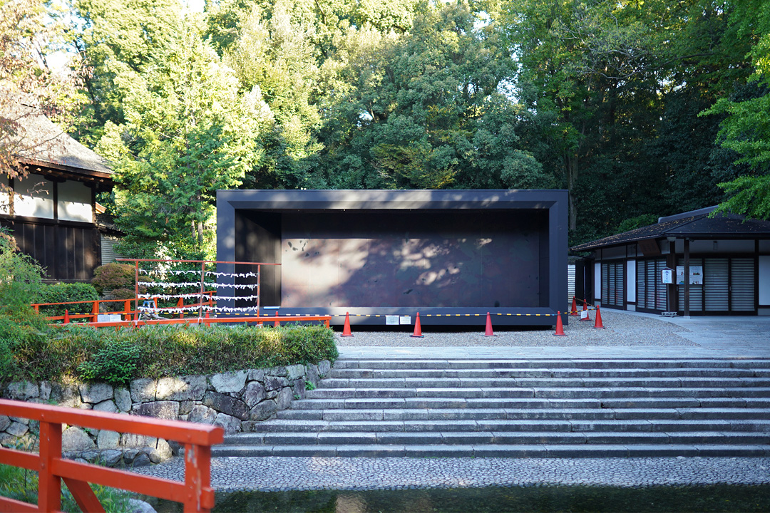 京都下鴨神社に建設中の建物