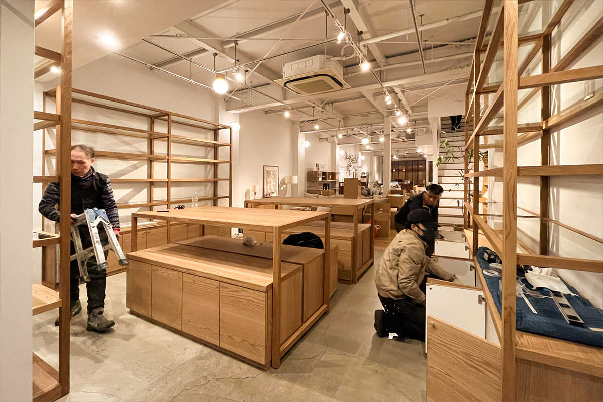 Re:CENO リセノ 京都店 展示用什器製作　店舗デザイン