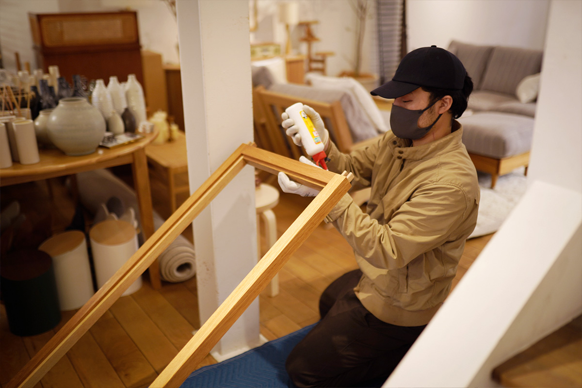 職人による店舗什器製作