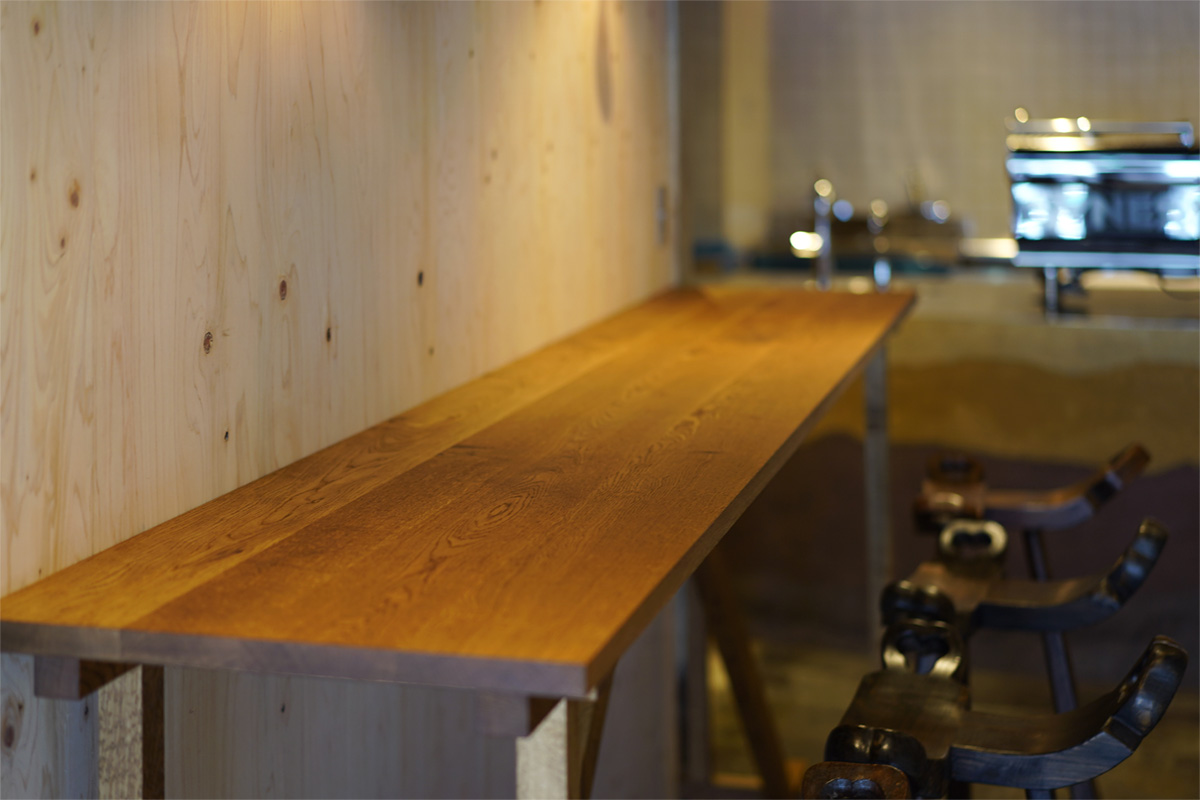 無垢材カフェテーブル cafeテーブル