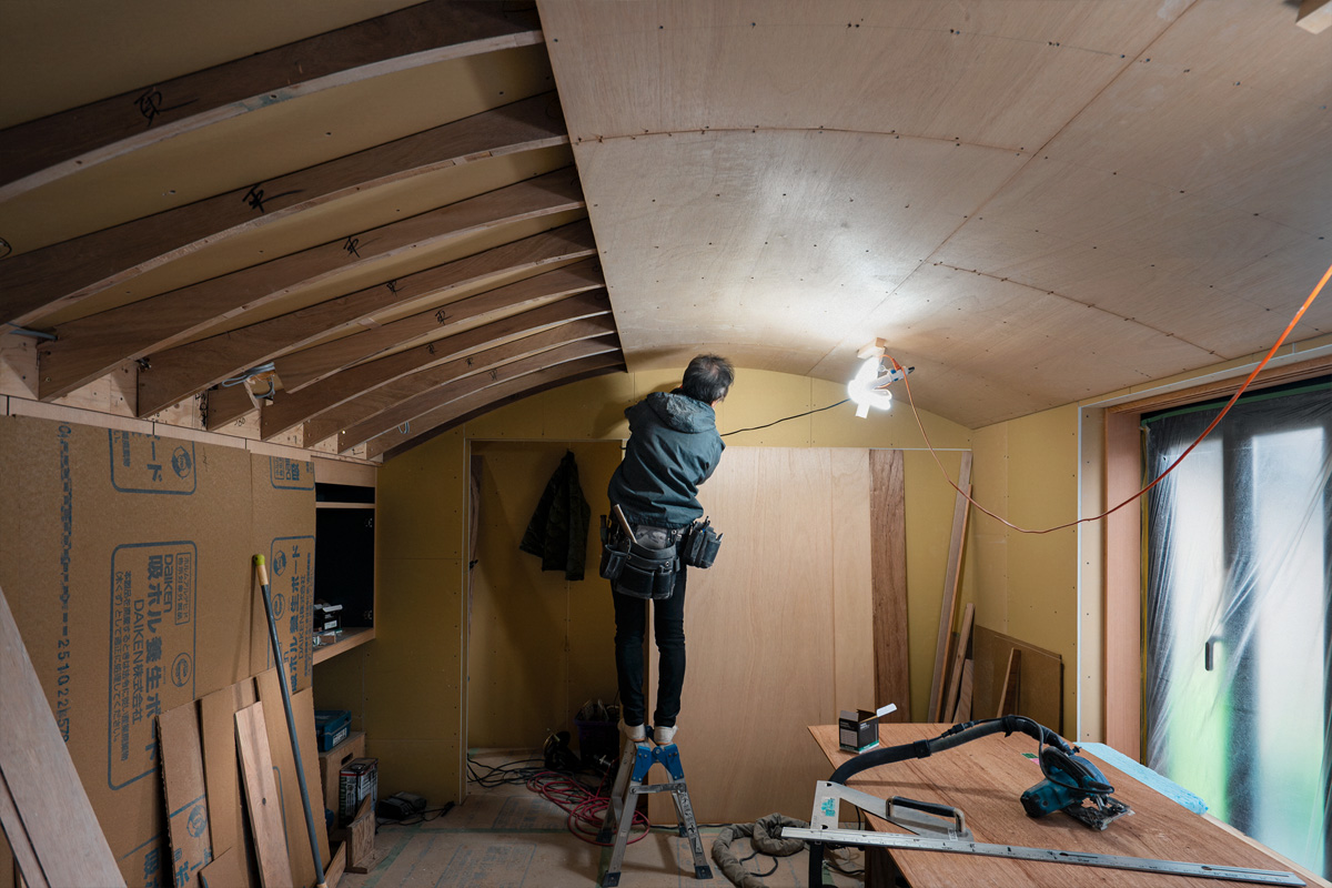 個室店舗　アール天井 リノベーション工事