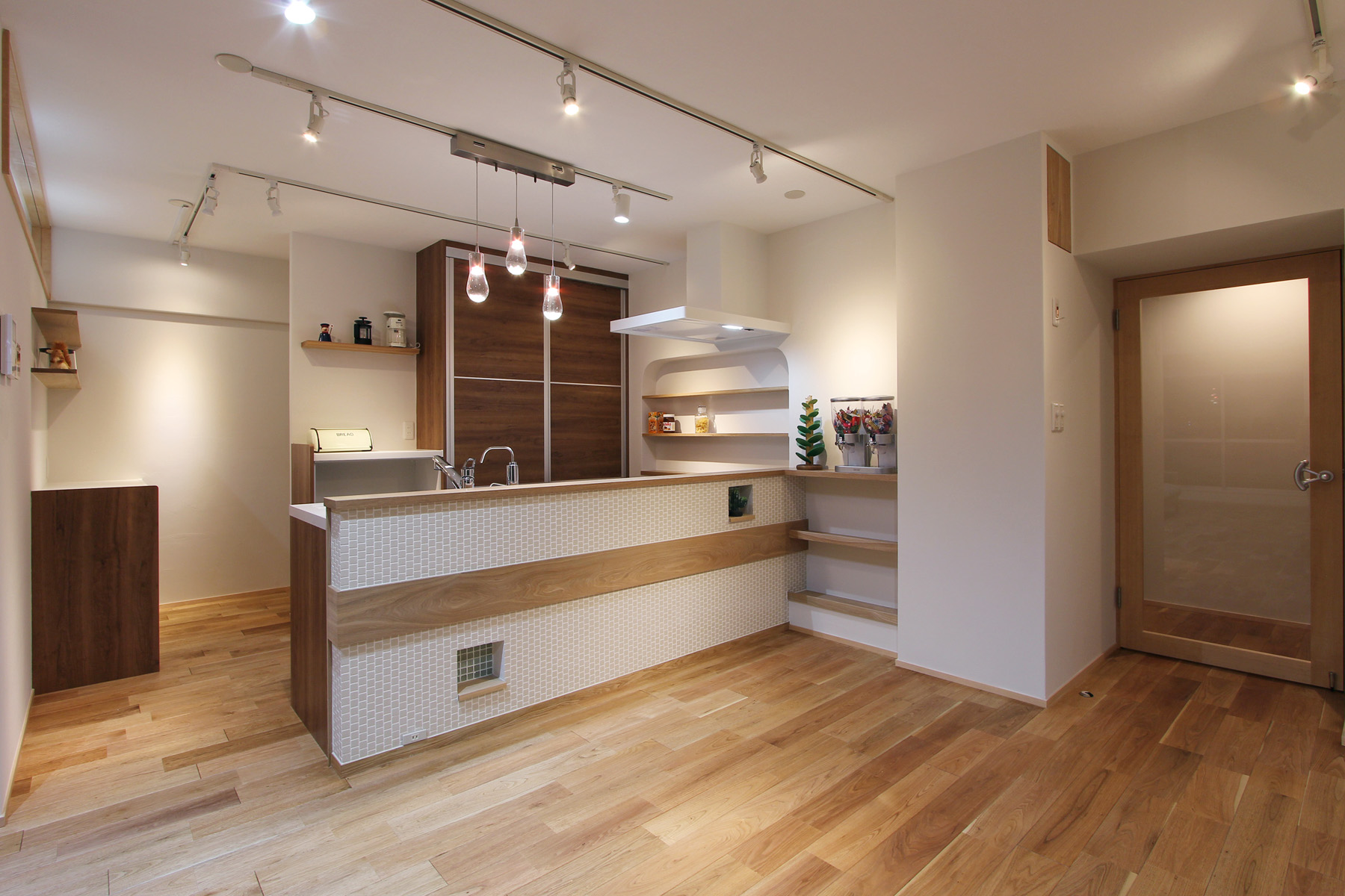 インテリアを楽しむ為のキッチン 可愛らしいキッチン空間 マンションリノベーション京都