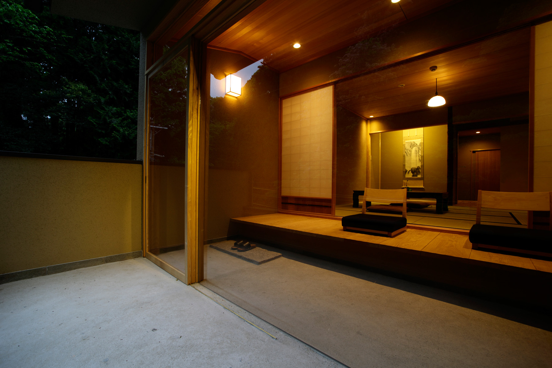 縁側土間仕上げ 和の雰囲気 宿泊施設改修 京都